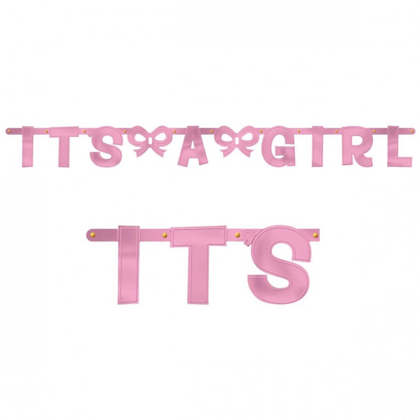 Baby Shower Girl Large Letter Banner